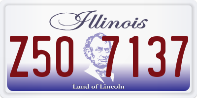 IL license plate Z507137