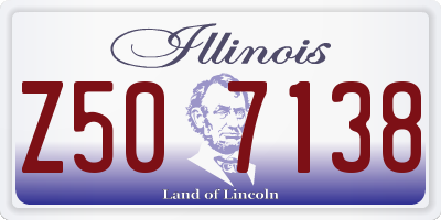 IL license plate Z507138