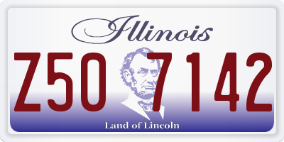 IL license plate Z507142