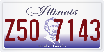 IL license plate Z507143