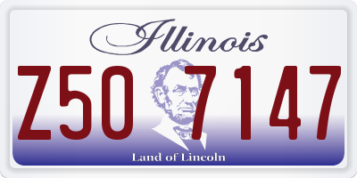 IL license plate Z507147