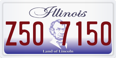IL license plate Z507150