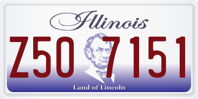IL license plate Z507151