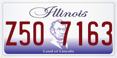 IL license plate Z507163