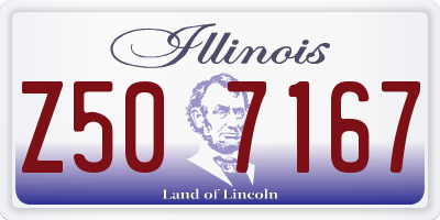 IL license plate Z507167