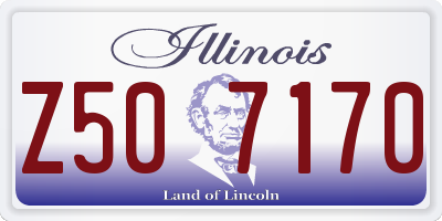IL license plate Z507170