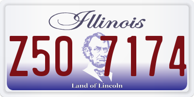 IL license plate Z507174