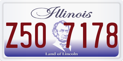 IL license plate Z507178
