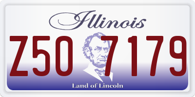 IL license plate Z507179