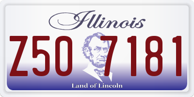 IL license plate Z507181