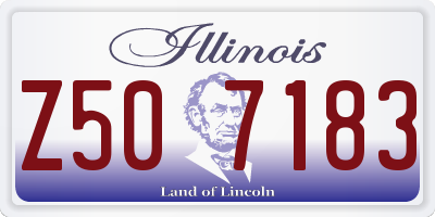 IL license plate Z507183