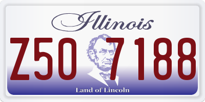 IL license plate Z507188