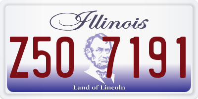 IL license plate Z507191