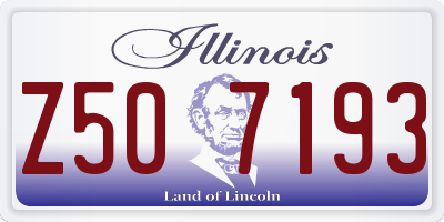 IL license plate Z507193