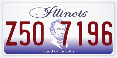 IL license plate Z507196