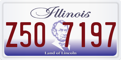 IL license plate Z507197