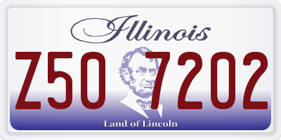 IL license plate Z507202
