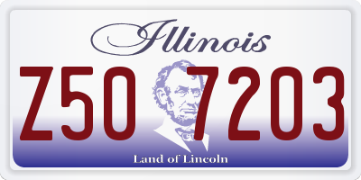 IL license plate Z507203