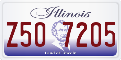 IL license plate Z507205