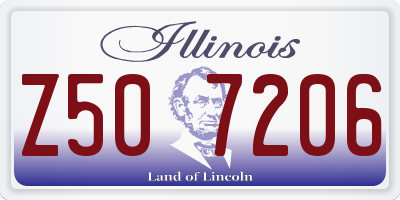 IL license plate Z507206
