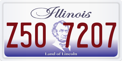 IL license plate Z507207