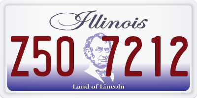 IL license plate Z507212
