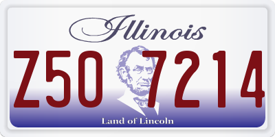IL license plate Z507214