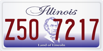 IL license plate Z507217