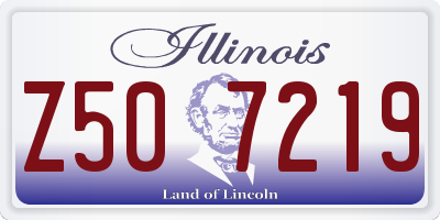 IL license plate Z507219