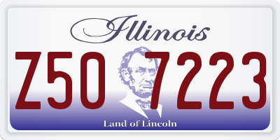 IL license plate Z507223