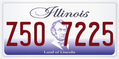 IL license plate Z507225