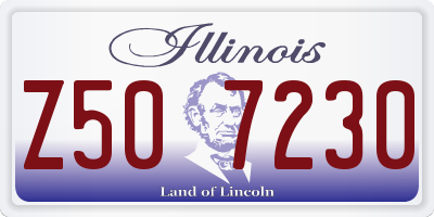 IL license plate Z507230