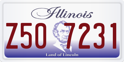 IL license plate Z507231