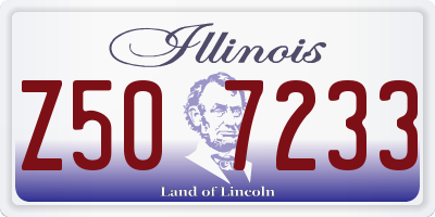 IL license plate Z507233