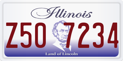IL license plate Z507234
