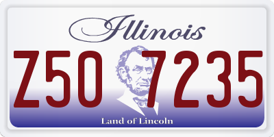IL license plate Z507235