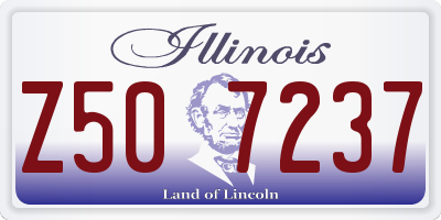 IL license plate Z507237