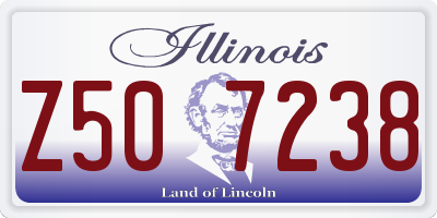 IL license plate Z507238