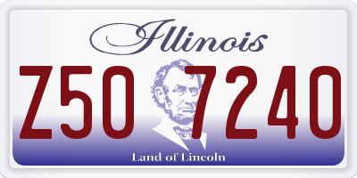 IL license plate Z507240