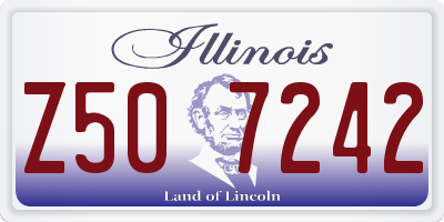 IL license plate Z507242