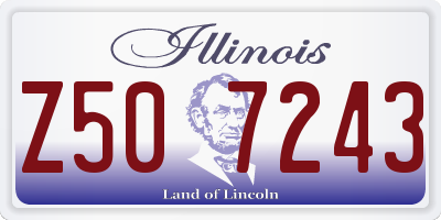 IL license plate Z507243