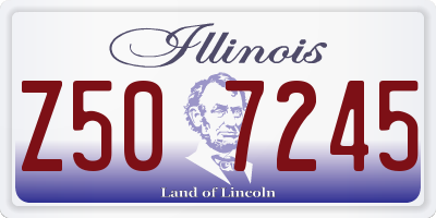 IL license plate Z507245