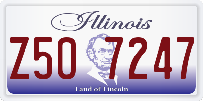IL license plate Z507247