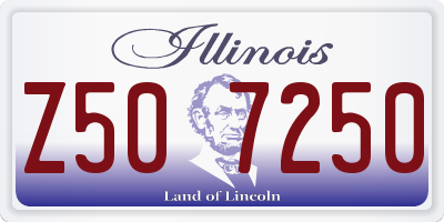 IL license plate Z507250