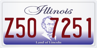 IL license plate Z507251