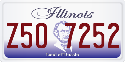 IL license plate Z507252