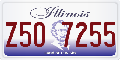 IL license plate Z507255