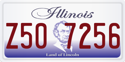 IL license plate Z507256