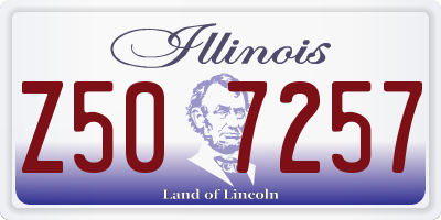 IL license plate Z507257