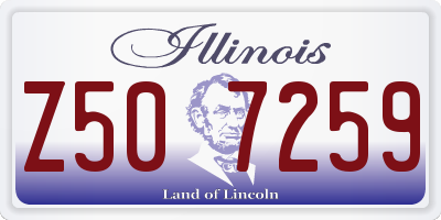 IL license plate Z507259